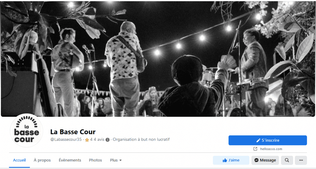 Utilisation des photographies issues du reportage évènementiel, sur le Facebook de La Basse Cour