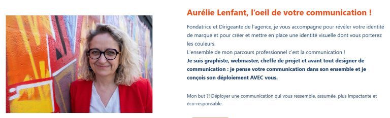 Portrait professionnel · Site web L'Oeil du Paon